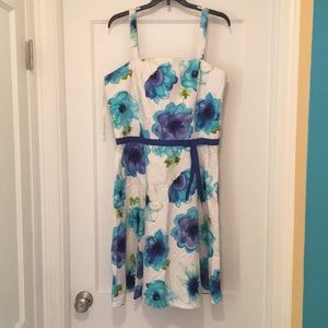 Blue floral summer dress